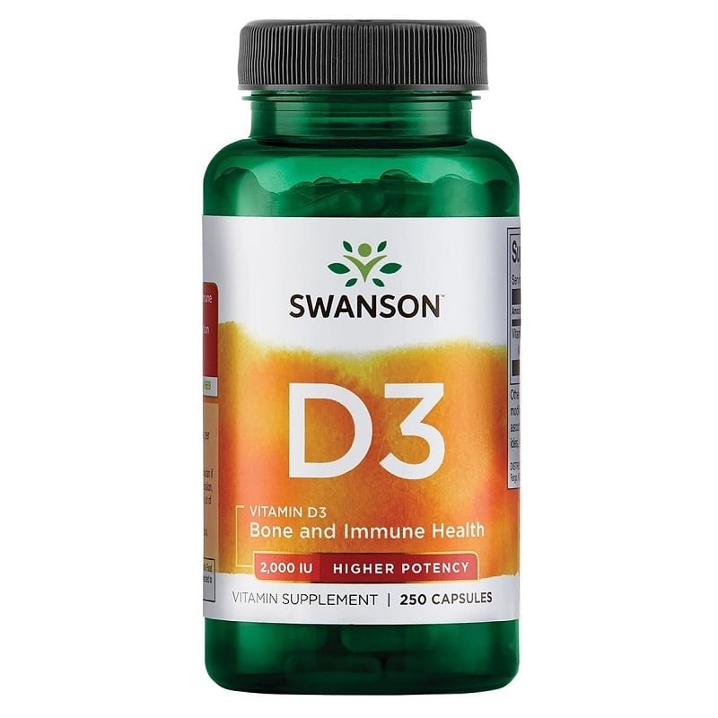 Swanson D3-vitamin 2000NE kapszula - 250db 1 Swanson D3-vitamin 2000NE kapszula