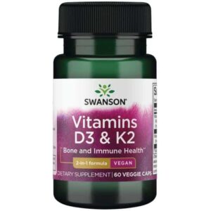 Swanson D3+K2-vitamin kapszula - 60db