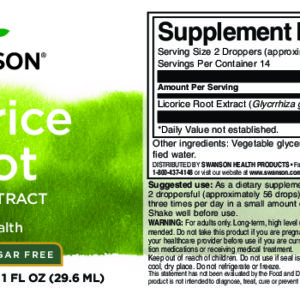 Swanson Édesgyökér tinktúra - 30ml 3 Swanson Édesgyökér tinktúra - 30ml - Image 2