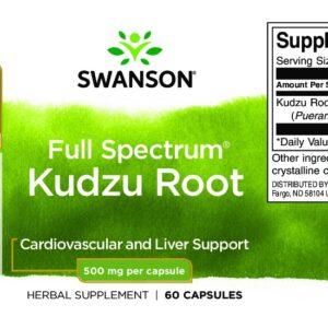 Swanson Kudzu Root 500mg kapszula - 60db 3 Swanson Kudzu Root 500mg kapszula - 60db - Image 2