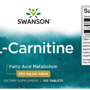 Swanson L-Carnitine tabletta - 100db 3 Swanson L-Carnitine tabletta - 100db - Image 2