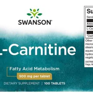 Swanson L-Carnitine tabletta - 100db 3 Swanson L-Carnitine tabletta - 100db - Image 2