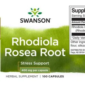 Swanson Rhodiola Rosea – Aranygyökér kapszula - 100db - Image 2