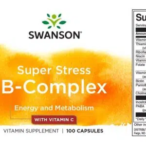 Swanson Super Stress B-Complex kapszula - 100db 3 Swanson Super Stress B-Complex kapszula - 100db - Image 2