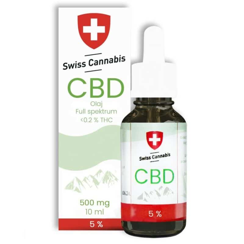 Swiss Cannabis 500mg 5% FULL Spektrum CBD olaj - 10ml 1 Swiss Cannabis 500mg 5% FULL Spektrum CBD olaj