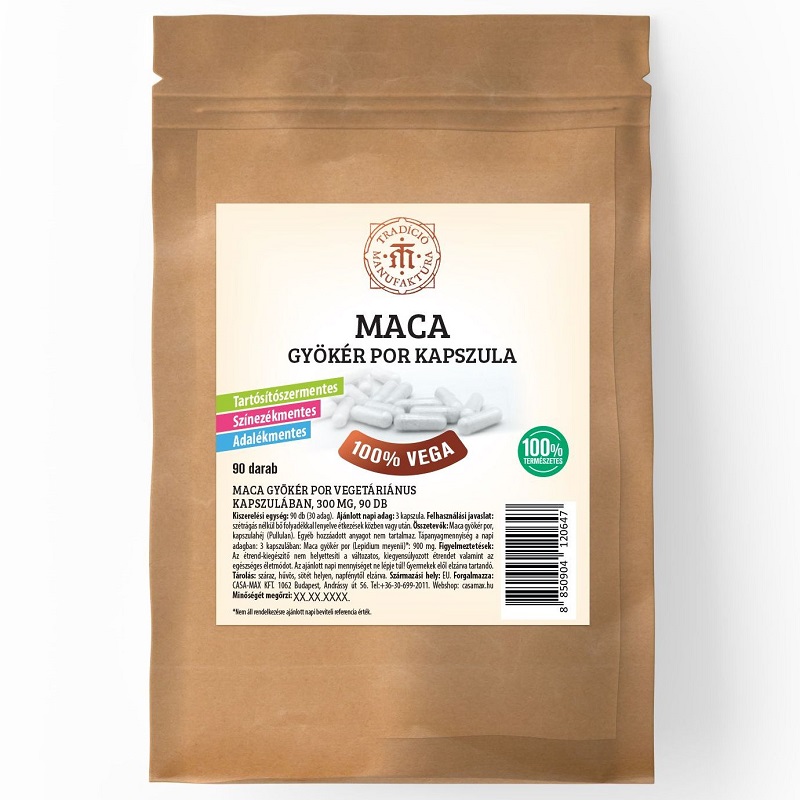 T.M. Tradíció Manufaktúra Maca kapszula - 90db 1 T.M. Tradíció Manufaktúra Maca kapszula - 90db