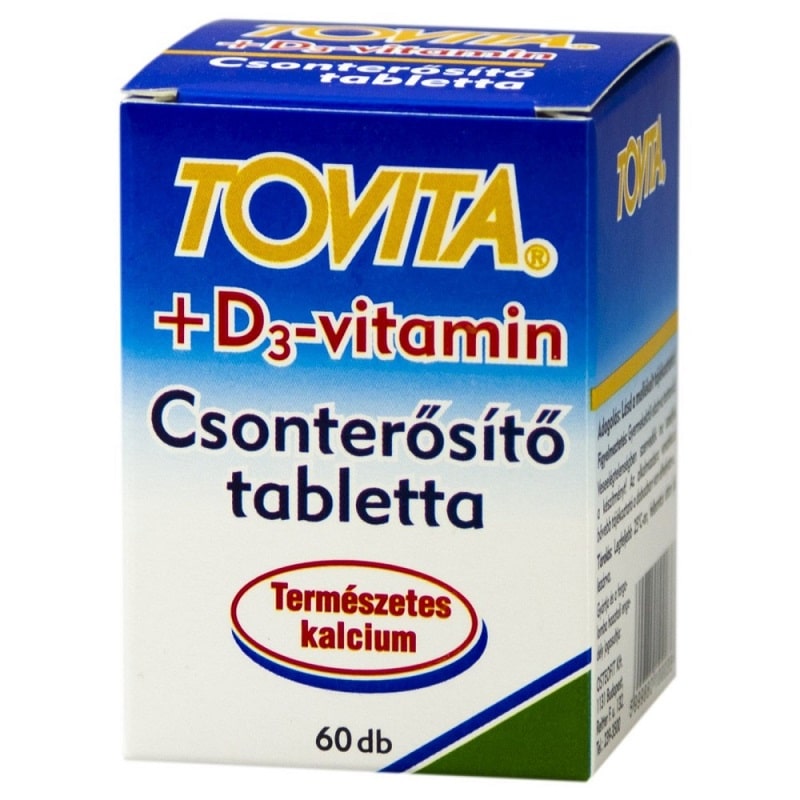 Tovita Csonterősítő + D3-vitamin tabletta - 60db 1 Tovita Csonterősítő + D3-vitamin tabletta - 60db