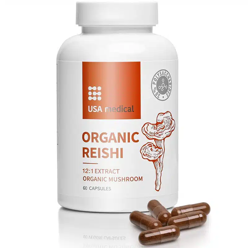 USA Medical Organic Reishi gomba kivonat kapszula - 60db 1 USA Medical Organic Reishi gomba kivonat kapszula - 60db