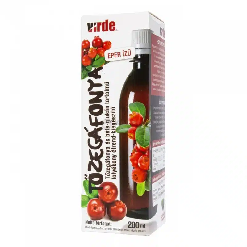 Virde tőzegáfonya béta glukán folyadék - 200ml 1 Virde tőzegáfonya béta glukán folyadék - 200ml