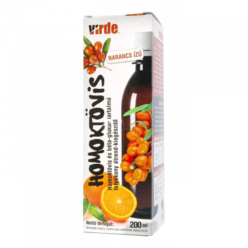 Virde homoktövis-béta-glukán szirup - 200ml 1 Virde homoktövis-béta-glukán szirup - 200ml