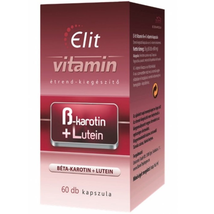 Vita Crystal E-lit Vitamin - Béta-Karotin + Lutein kapszula - 60db 1 Vita Crystal E-lit Vitamin - Béta-Karotin + Lutein kapszula - 60db