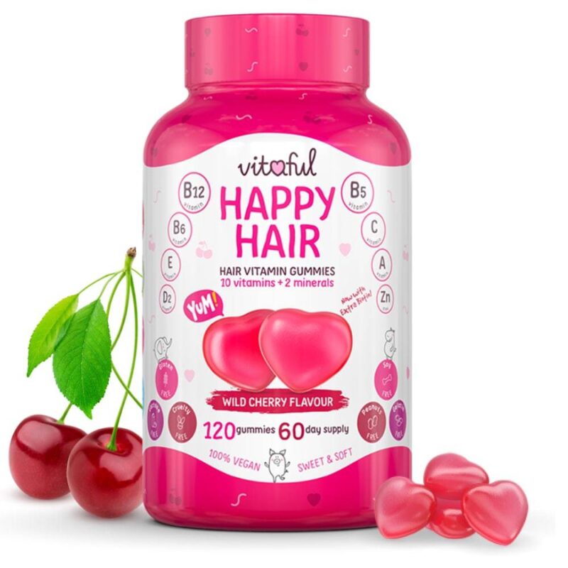 Vitaful Happy Hair hajvitamin gumivitamin - 120db 1 Vitaful Happy Hair hajvitamin gumivitamin - 120db