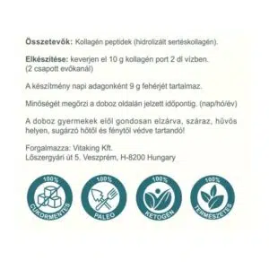 Vitaking 100% Natúr Sertéskollagén italpor - 300g 4 Vitaking 100% Natúr Sertéskollagén italpor - 300g - Image 2