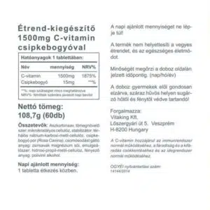 Vitaking C-vitamin 1500mg tabletta - 60db 7 Vitaking C-vitamin 1500mg tabletta - 60db - Image 4