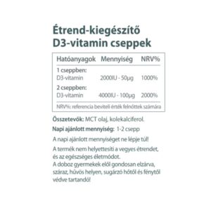 Vitaking D3-vitamin csepp - 10ml 3 Vitaking D3-vitamin csepp - 10ml - Image 2