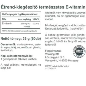 Vitaking E-vitamin 400NE gélkapszula - 60db - Image 2