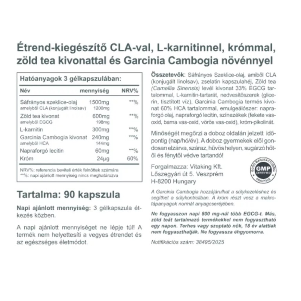 Vitaking Fat Burner gélkapszula - 90db 2 Vitaking Fat Burner gélkapszula - 90db - Image 2