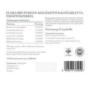 Vitaking Flora Pro élőflórát tartalmazó rágótabletta - 60db 3 Vitaking Flora Pro élőflórát tartalmazó rágótabletta - 60db - Image 2