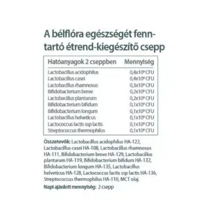 Vitaking Flora10 élőflórás készítmény (150 csepp) - 6ml 4 Vitaking Flora10 élőflórás készítmény (150 csepp) - 6ml - Image 2