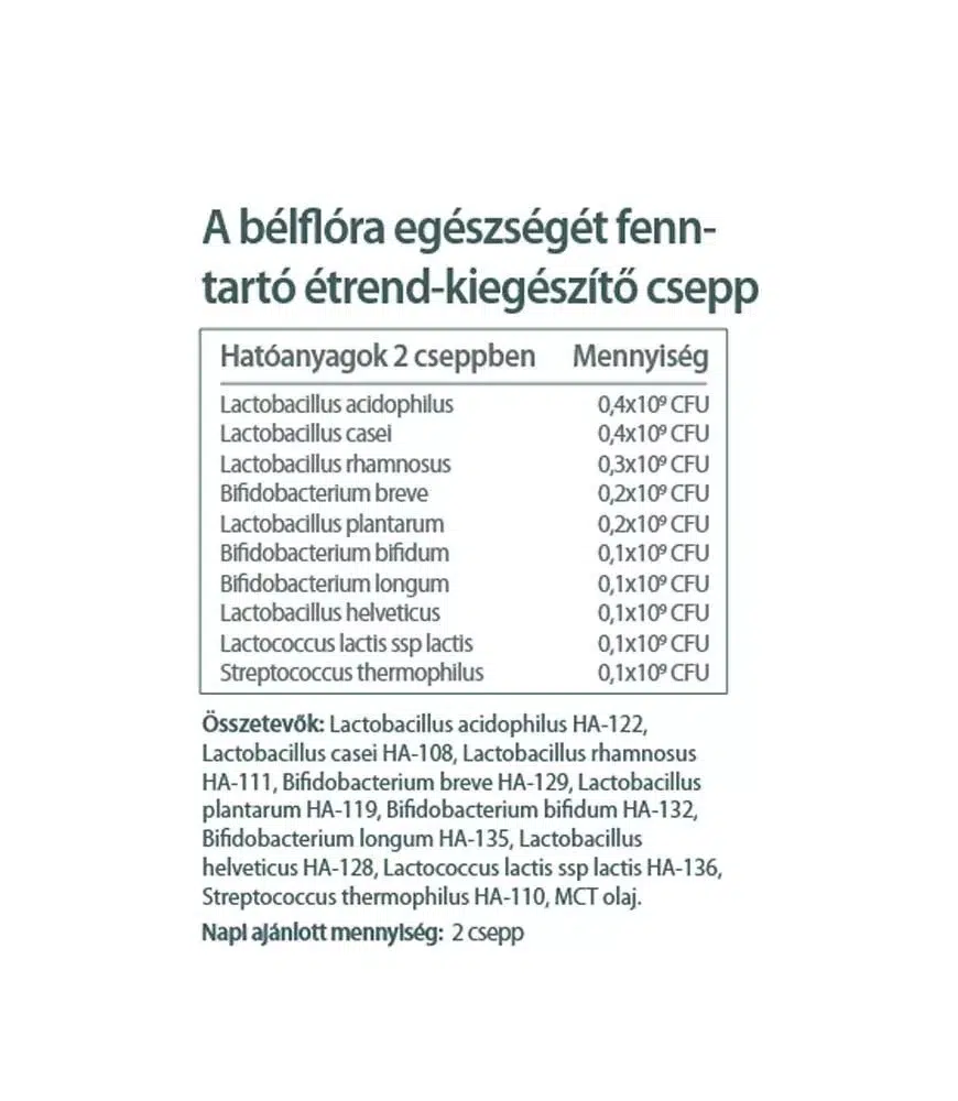 Vitaking Flora10 élőflórás készítmény (150 csepp) - 6ml 2 Vitaking Flora10 élőflórás készítmény (150 csepp) - 6ml - Image 2