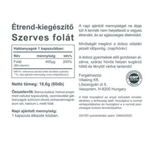 Vitaking Folate 400mcg kapszula - 60db 3 Vitaking Folate 400mcg kapszula - 60db - Image 2