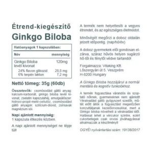 Vitaking Ginkgo Biloba Forte 120mg kapszula - 60db 5 Vitaking Ginkgo Biloba Forte 120mg kapszula - 60db - Image 3