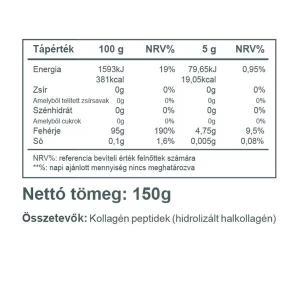 Vitaking Halkollagén por natúr - 150g 2 Vitaking Halkollagén por natúr - 150g - Image 2