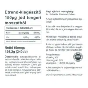 Vitaking Jód (IODINE) tabletta - 240db 3 Vitaking Jód (IODINE) tabletta - 240db - Image 2