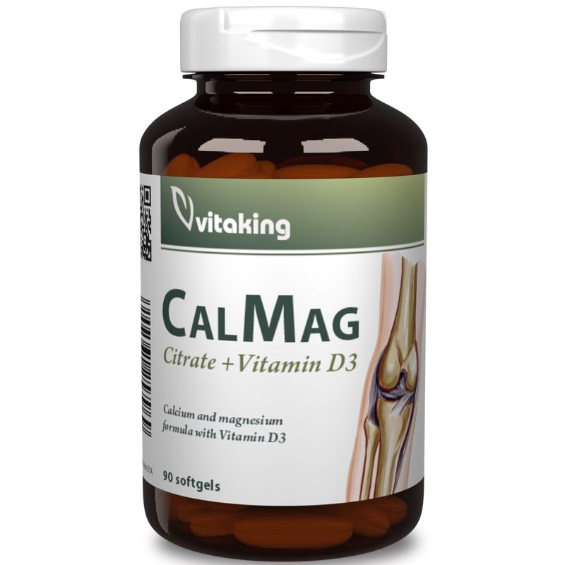 Vitaking Kalcium citrát + Magnézium citrát + D3-vitamin kapszula - 90db 1 Vitaking Kalcium citrát + Magnézium citrát + D3-vitamin kapszula - 90db
