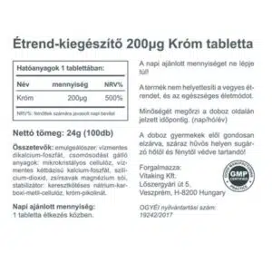 Vitaking Króm pikolinát tabletta - 100db - Image 2