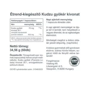 Vitaking Kudzu gyökér kivonat kapszula - 60db - Image 2