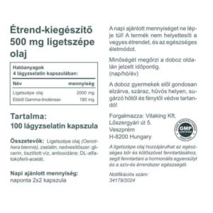 Vitaking Ligetszépe olaj kapszula - 100db 3 Vitaking Ligetszépe olaj kapszula - 100db - Image 2