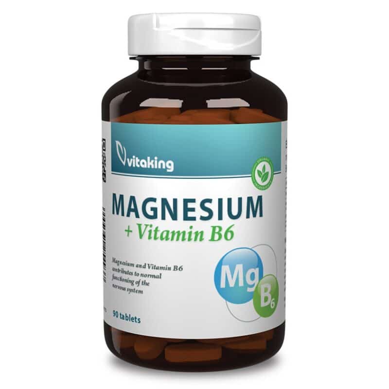 Vitaking Magnesium Citrate 150mg + B6-vitamin tabletta - 90db 1 Vitaking Magnesium Citrate 150mg + B6-vitamin tabletta - 90db