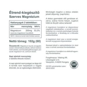 Vitaking Magnézium Taurát tabletta - 60db 3 Vitaking Magnézium Taurát tabletta - 60db - Image 2