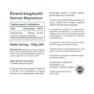 Vitaking Magnézium Taurát tabletta - 60db 3 Vitaking Magnézium Taurát tabletta - 60db - Image 2