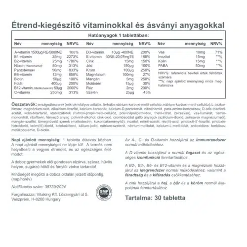 Vitaking Mega-1 Multivitamin - 30db 2 Vitaking Mega-1 Multivitamin - 30db - Image 2