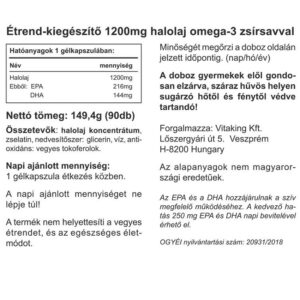 Vitaking Omega-3 1200mg halolaj kapszula - 90db 3 Vitaking Omega-3 1200mg halolaj kapszula - 90db - Image 2