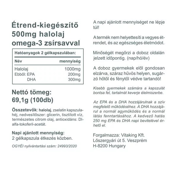 Vitaking Omega-3 Kids gélkapszula - 100db 2 Vitaking Omega-3 Kids gélkapszula - 100db - Image 2