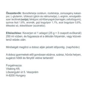 Vitaking Protein növényi fehérjés, csokis-fahéjas italpor - 400g 4 Vitaking Protein növényi fehérjés, csokis-fahéjas italpor - 400g - Image 2