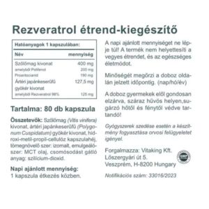 Vitaking Rezveratrol Extra kapszula - 80db 4 Vitaking Rezveratrol Extra kapszula - 80db - Image 2