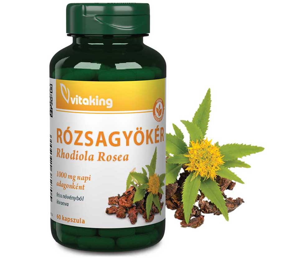 Vitaking Aranygyökér - Rhodiola Rosea kapszula - 60db 1 Vitaking Rózsagyökér (Rhodiola Rosea) kapszula - 60db