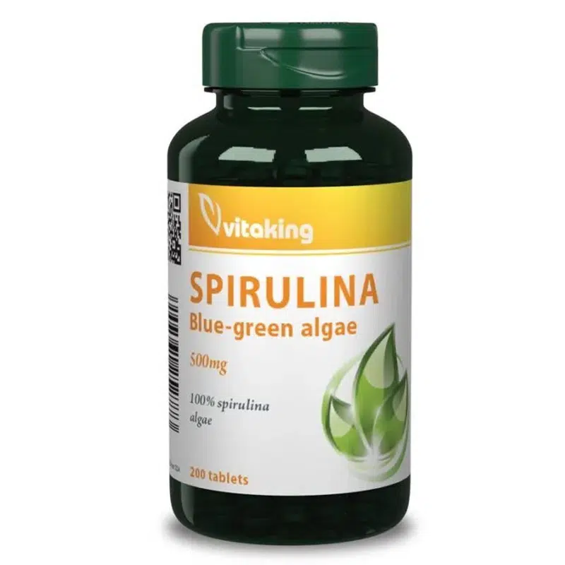 Vitaking 100% Spirulina alga tabletta - 200db 1 Vitaking Spirulina alga tabletta - 200db