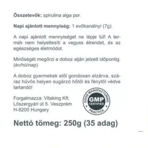 Vitaking Spirulina alga por - 250g 6 Vitaking Spirulina alga por - 250g - Image 3