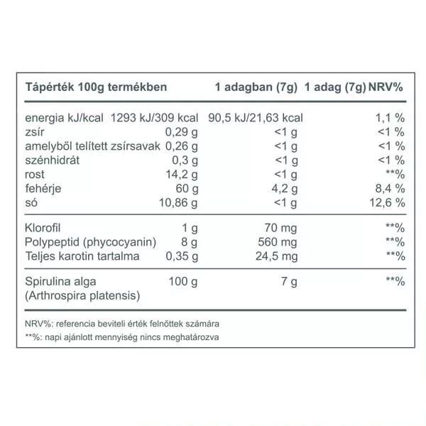 Vitaking Spirulina alga por - 250g 4 Vitaking Spirulina alga por - 250g - Image 4