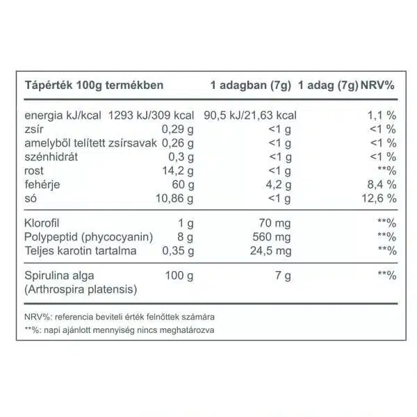 Vitaking Spirulina alga por - 250g 4 Vitaking Spirulina alga por - 250g - Image 4
