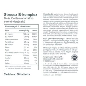 Vitaking Stress B-Complex vitamin tabletta - 60db 5 Vitaking Stress B-Complex vitamin tabletta - 60db - Image 3