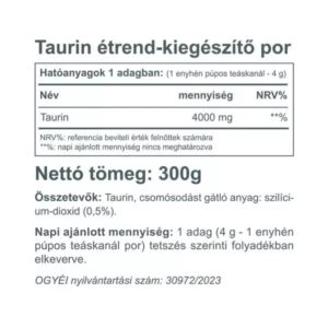 Vitaking Taurine italpor - 300g 3 Vitaking Taurine italpor - 300g - Image 2