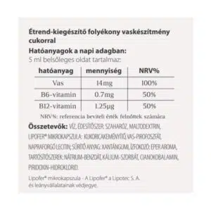 Vitaking VitaFer mikrokapszulázott vas készítmény - 120ml 4 Vitaking VitaFer mikrokapszulázott vas készítmény - 120ml - Image 2