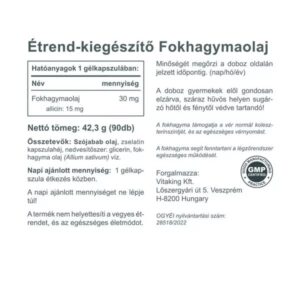Vitaking Fokhagymaolaj lágyzselatinkapszula - 90db 5 Vitaking Fokhagymaolaj lágyzselatinkapszula - 90db - Image 3