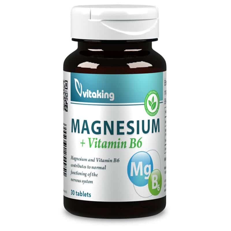 Vitaking Magnesium Citrate 150mg + B6-vitamin tabletta - 30db 1 Vitaking Magnesium Citrate 150mg + B6-vitamin tabletta - 30db